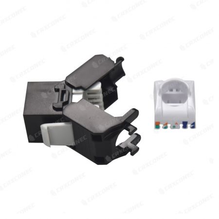 Zwarte utp-keystone-aansluiting zonder gereedschap Cat6 RJ45